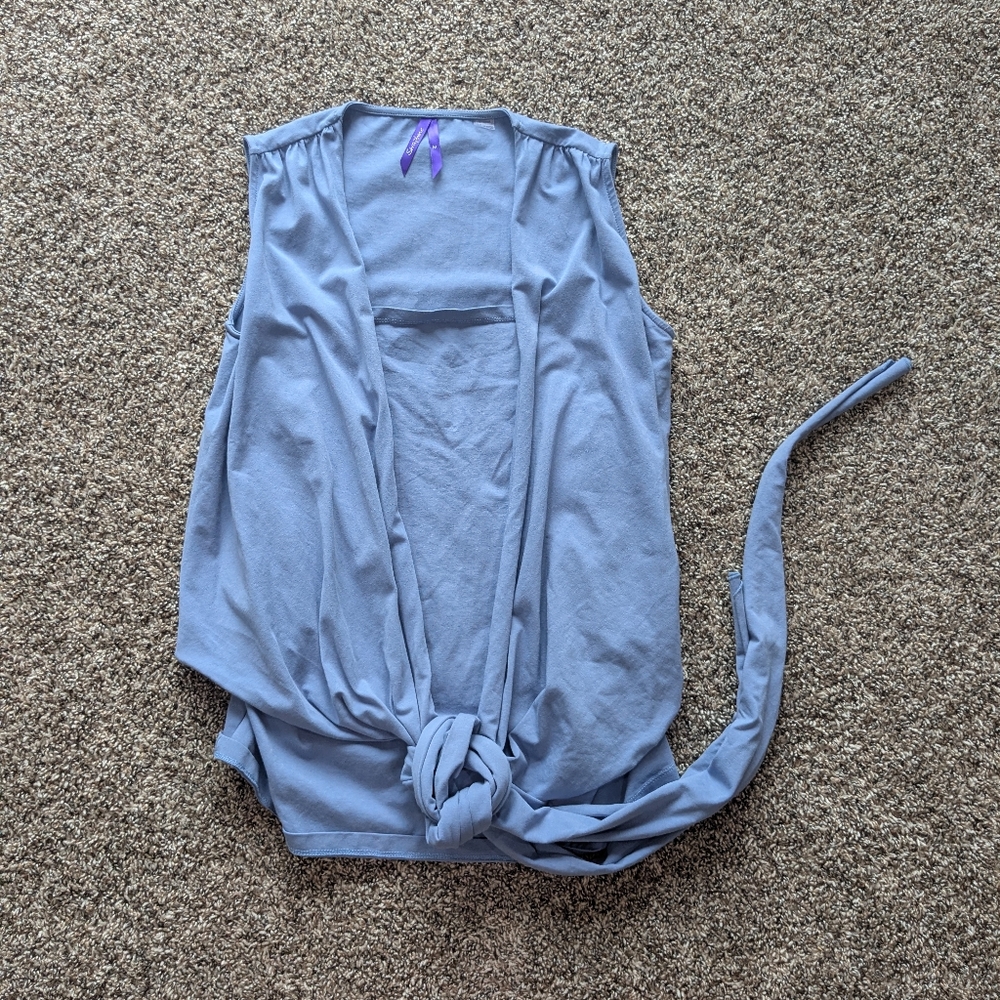 Seraphine Skin to Skin wrap top - Blue, size M
